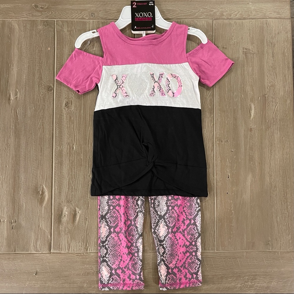 XOXO Sport Girls 2 Piece Short Sleeve&Legging Set